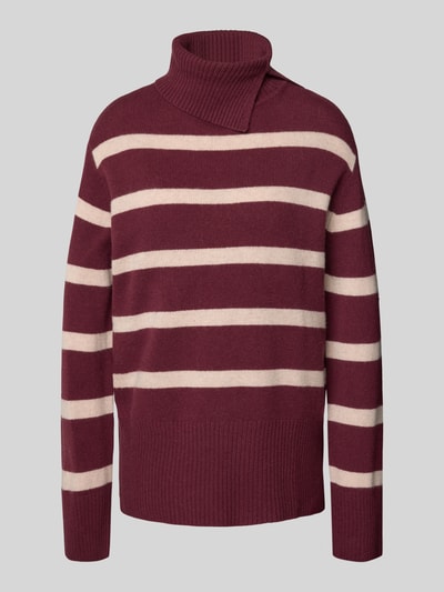 Christian Berg Woman Sweter wełniany ze stójką Bordowy 2