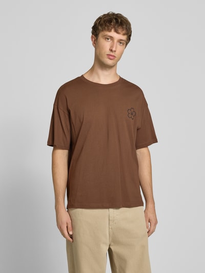JACK & JONES Relaxed Fit T-Shirt aus reiner Baumwolle Modell "DYLAN" Schoko 4