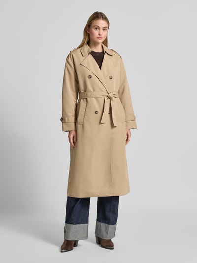 Vero Moda Regular Fit Trenchcoats mit Reverskragen Modell 'CHLOE' Sand 4