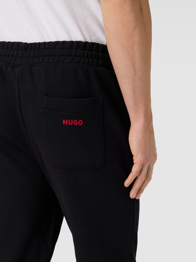 HUGO Sweatpants mit Label-Detail Modell 'Linked' Black 3