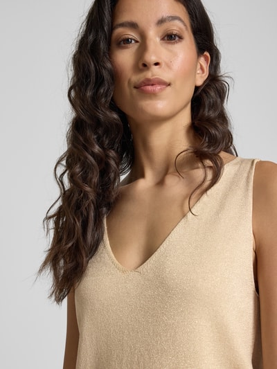 B.Young Stricktop mit V-Ausschnitt Modell 'MOBBE' Gold 3