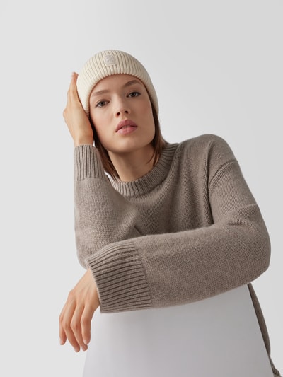 Parajumpers Beanie mit Label-Applikation Weiß 1