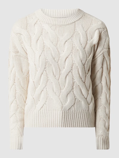 Vero Moda Pullover mit Zopfmuster Modell 'Nova' Offwhite 2