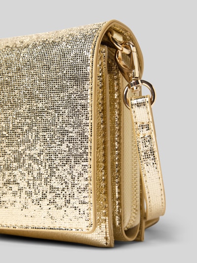 VALENTINO BAGS Schimmernde Handtasche mit Label-Applikation Modell 'EMBER' Gold 2