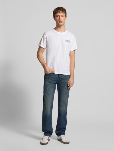 Levi's® Wide Leg Fit Jeans aus reiner Baumwolle Modell '501®' Dunkelblau 1