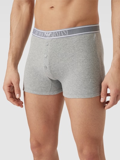 Emporio Armani Pants mit Feinripp Mittelgrau Melange 3