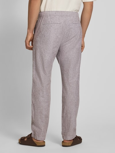 Tommy Jeans Regular Fit Weite Hose aus Leinen-Baumwoll-Mix Hellgrau 5