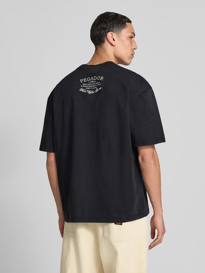 Pegador Oversized T-Shirt mit Label-Stitching Modell 'Hamker' Black 4