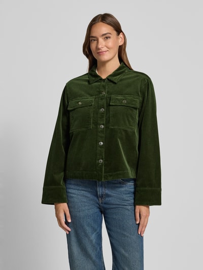 FREE/QUENT Jacke mit Knopfleiste Modell 'Cordy' Khaki 4