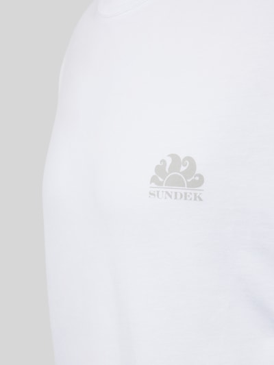 Sundek T-shirt z nadrukiem z logo Biały 2