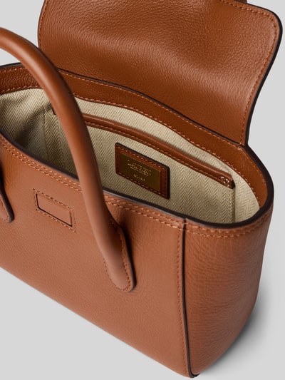 Lauren Ralph Lauren Handtasche aus Rindsleder mit Tragehenkeln Cognac 5