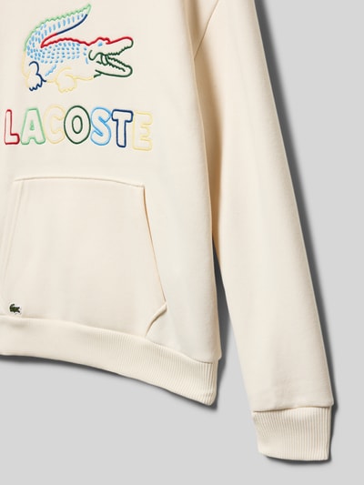 Lacoste Regular Fit Hoodie aus Baumwoll-Mix Ecru 2