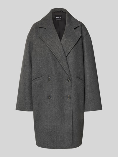 ONLY Płaszcz o kroju oversized z kołnierzem z połami model ‘BLAKE’ Antracytowy 2