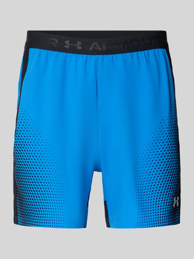 Productfoto, Regular Fit Shorts met logo-detail van Under Armour, model 'Vanish Graphic', elastische logoband, blauwe kleur, detailstructuur.
