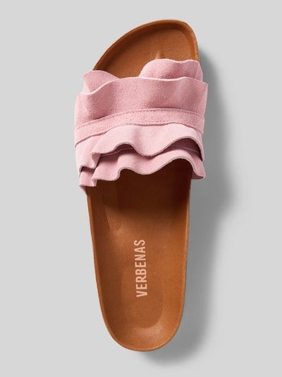 Verbenas Sandalette aus Leder Modell 'ROCIO SERRAJE VOLANTE' Pink 3