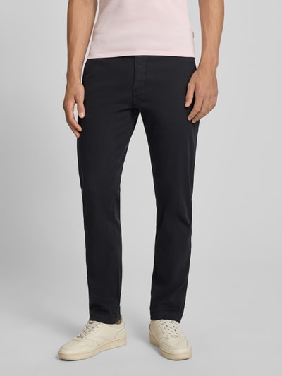 Levi's® chinosy o kroju regular fit z mieszanka bawełny model 'CHINO II' Czarny 4