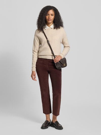 Weekend Max Mara High waist coduroy broek, model 'MARRUCA' Bordeaux - 1