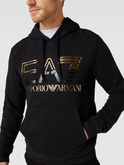 EA7 Emporio Armani Hoodie mit Logo-Print Black 3