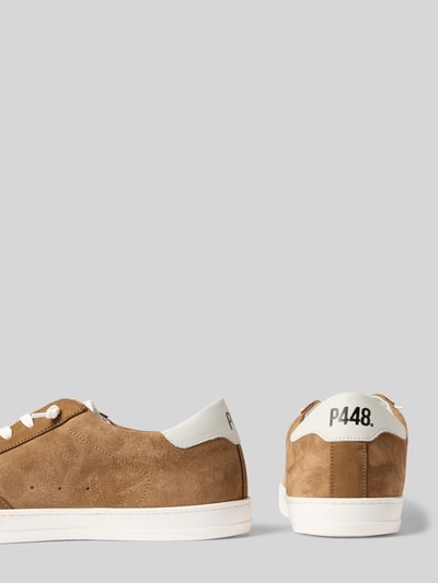 P448 Sneakersy sznurowane model ‘JOHN’ Jasnobrązowy 2