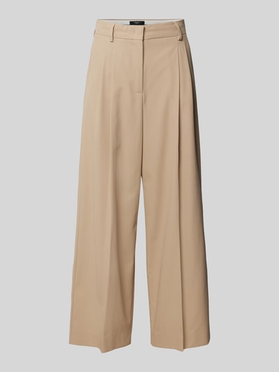 Weekend Max Mara Wide leg bandplooibroek van puur katoen, model 'VETTURA' Beige - 2