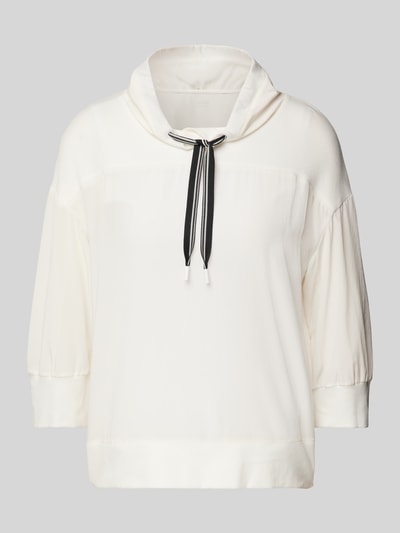 Marc Cain Longsleeve mit gerippten Abschlüssen Modell 'SPORTS' Offwhite 2