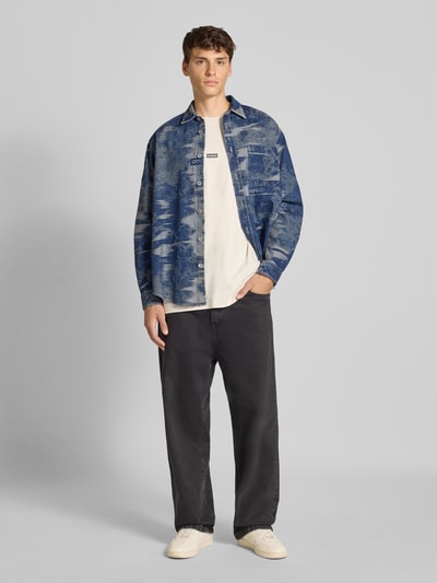 Hugo Blue Oversized Jeanshemd aus reiner Baumwolle Modell 'EBALTO' Dunkelblau 1