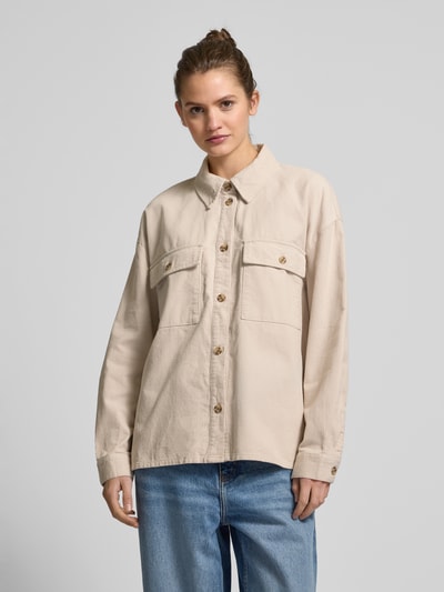 Only Oversized overhemdjack van corduroy en puur katoen, model 'MOXIE' Beige gemêleerd - 4