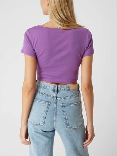 Only Cropped T-Shirt aus Baumwolle Modell 'Kika' Rosa 5