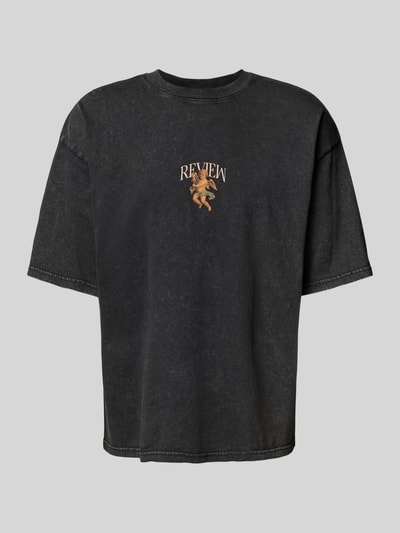 REVIEW T-Shirt mit Label-Print Black 2