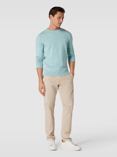 Tom Tailor Gebreide pullover met labelstitching, model 'BASIC' Mintgroen - 1