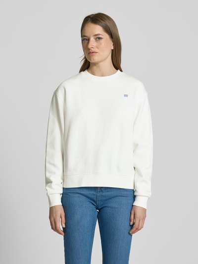 Tommy Hilfiger Sweatshirt met logostitching Ecru - 4