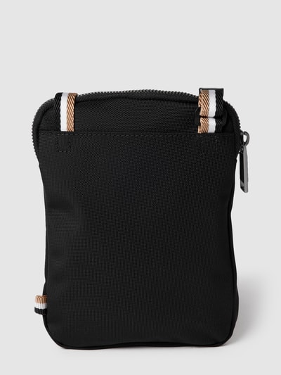 BOSS Schoudertas met labelprint, model 'Catch_Phone pouch' Zwart - 4