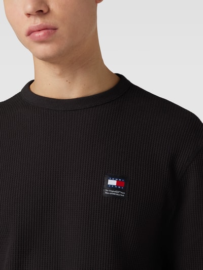 Tommy Jeans Longsleeve mit Strukturmuster Black 3