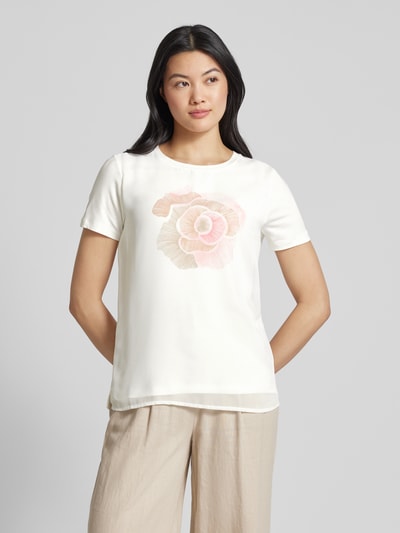 More & More Dubbellaags shirt met bloemenprint Offwhite - 4