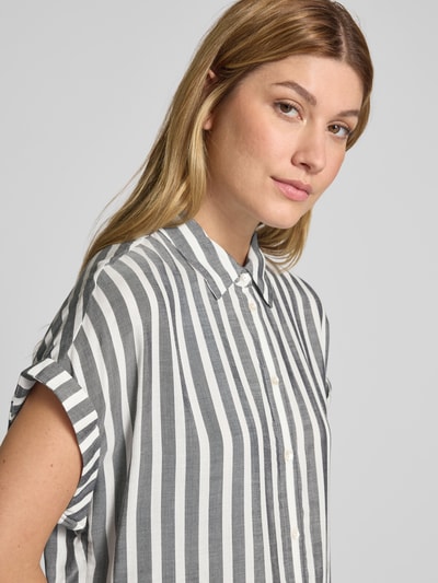 Tom Tailor Bluzka koszulowa o luźnym kroju z czystej wiskozy Granatowy 3