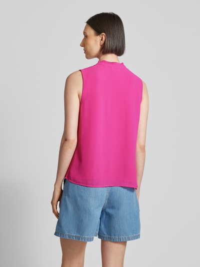 Jake*s Collection Blousetop van chiffon met druppelvormige hals Felroze - 5