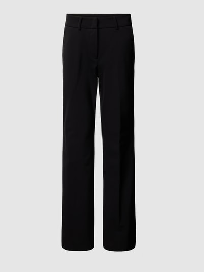 Cambio Bootcut stoffen broek in effen design, model 'FRANCE' Zwart - 2