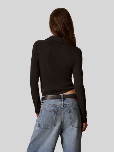 Calvin Klein Jeans slim fit shirt met lange mouwen van katoenmix Zwart - 4