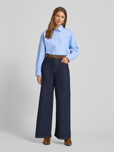 Milano Italy Overhemdblouse met knoopsluiting Lichtblauw - 1