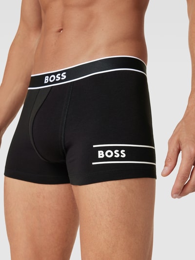 BOSS Boxershort met logo in band, model 'LOGO' Zwart - 3