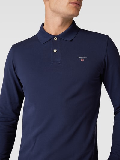 Gant Poloshirt im langärmeligen Design Marine 3