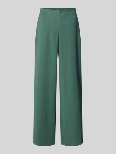 Jake*s Collection Stoffhose aus Viskose-Mix mit elastischem Bund Dunkelgruen 2