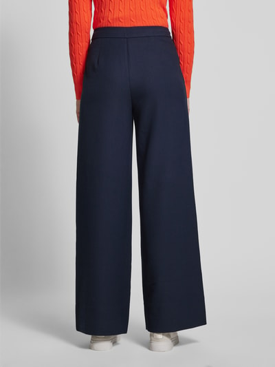 Gant Wide Leg Stoffhose mit Knopfleisten Marine 5