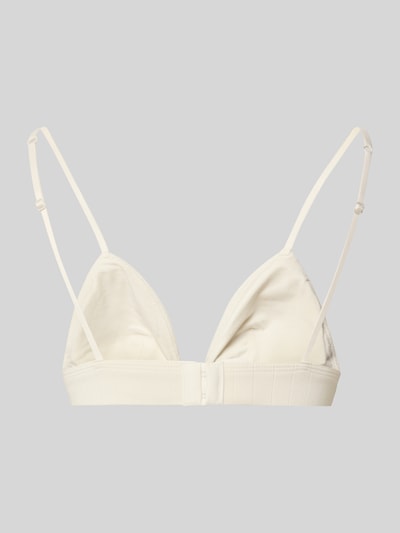 Produktfoto, Bralette aus Baumwoll-Mix Modell 'LIGHTLY LINED' von Calvin Klein Underwear, jednolity kolor, faktura w paski, wyprofilowany, z ociepleniem, wyjmowane miseczki, naszywka z logo, zapięcie na haftkę, cienkie ramiączka, bez fiszbin, elastyczna mieszanka bawełny
