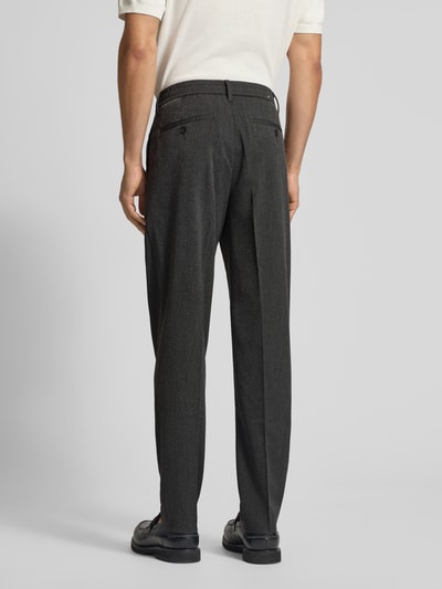 SELECTED HOMME Tapered fit stoffen broek met viscose, model 'LEROY' Antraciet - 5