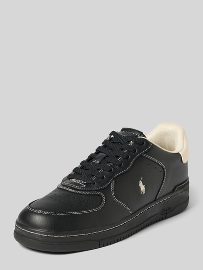 Polo Ralph Lauren Sneaker Low aus Rindsnappa Black 1