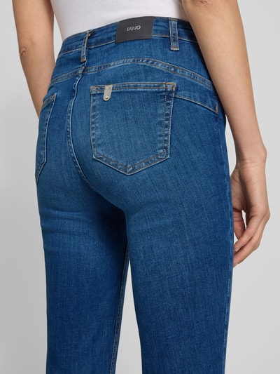 Liu Jo White High Waist Jeans mit Gesäßtaschen Dunkelblau 3