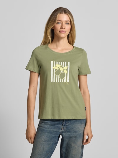 s.Oliver RED LABEL regular fit T-shirt van puur katoen Kaki - 4