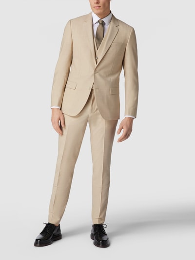 HUGO CLASSIFICATION Slim fit colbert met scheerwol, model 'Hanry' Beige - 1