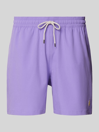 Polo Ralph Lauren Underwear Badehose in unifarbenem Design mit elastischem Bund Flieder 1